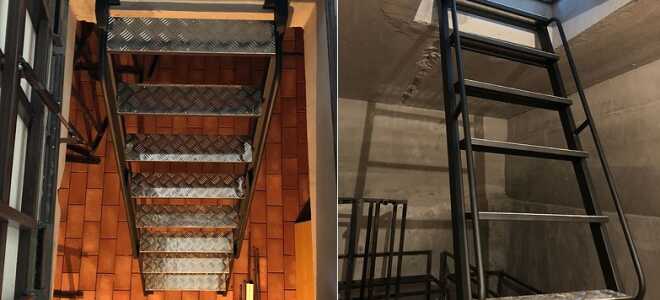 Лестница в погреб: виды конструкций