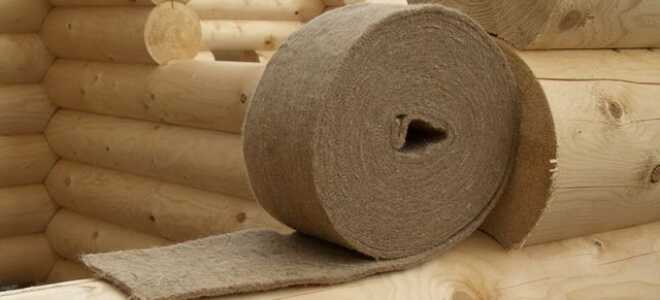 Использование джутового межвенцового утеплителя