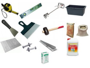 набор инструмента для устройства мокрого фасада