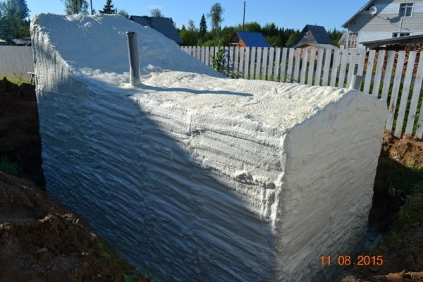 погреб, утеплённый пенополиуретаном